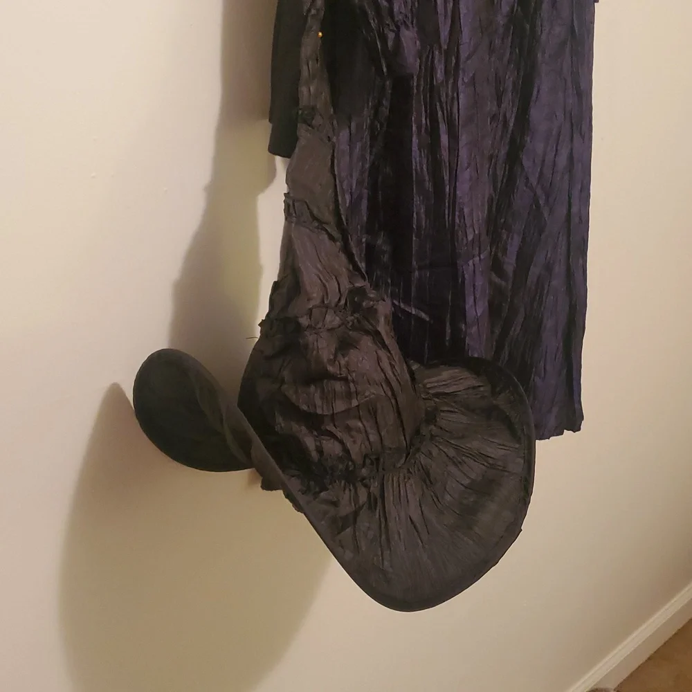 Wicked's Elphaba Deluxe Charming‎ Black and Purple Kids Costume with Hat